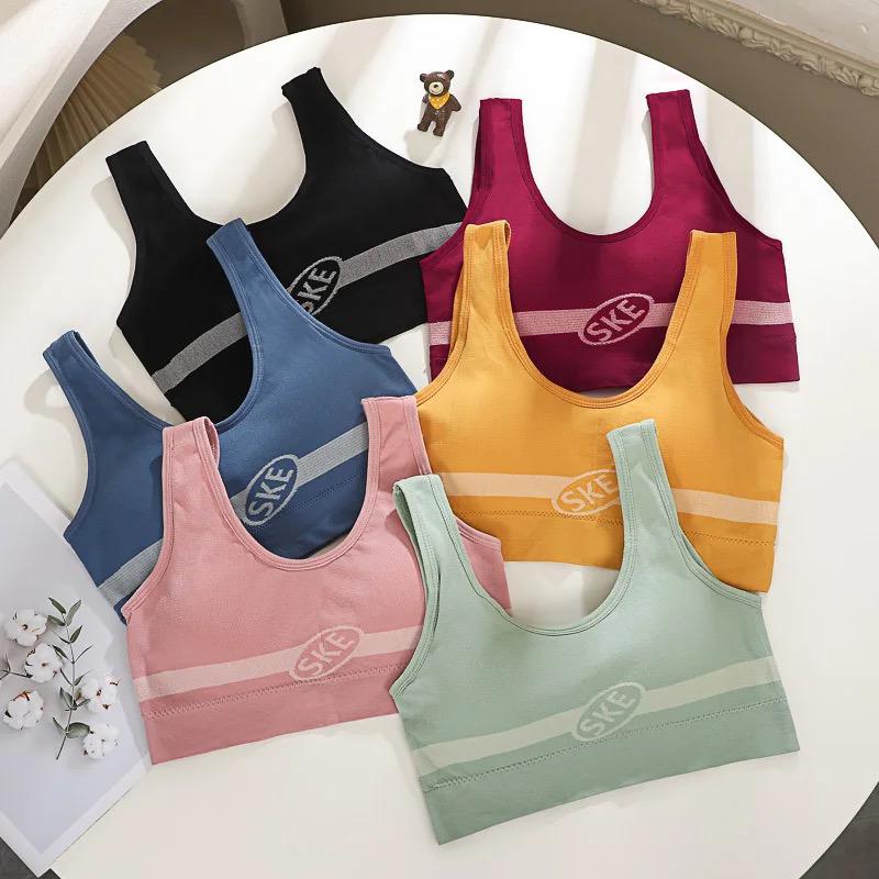 Picture of New Sports  beautiful back sexy sports wrap vest breathable support  ladies sexy seamless underwater tube top jim training bra