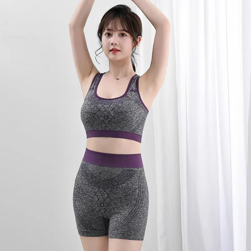 Picture of New Sports set for jim beautiful back sexy sports wrap vest breatheble suppot  ladies sexy seamless underwater tube top jim training bra