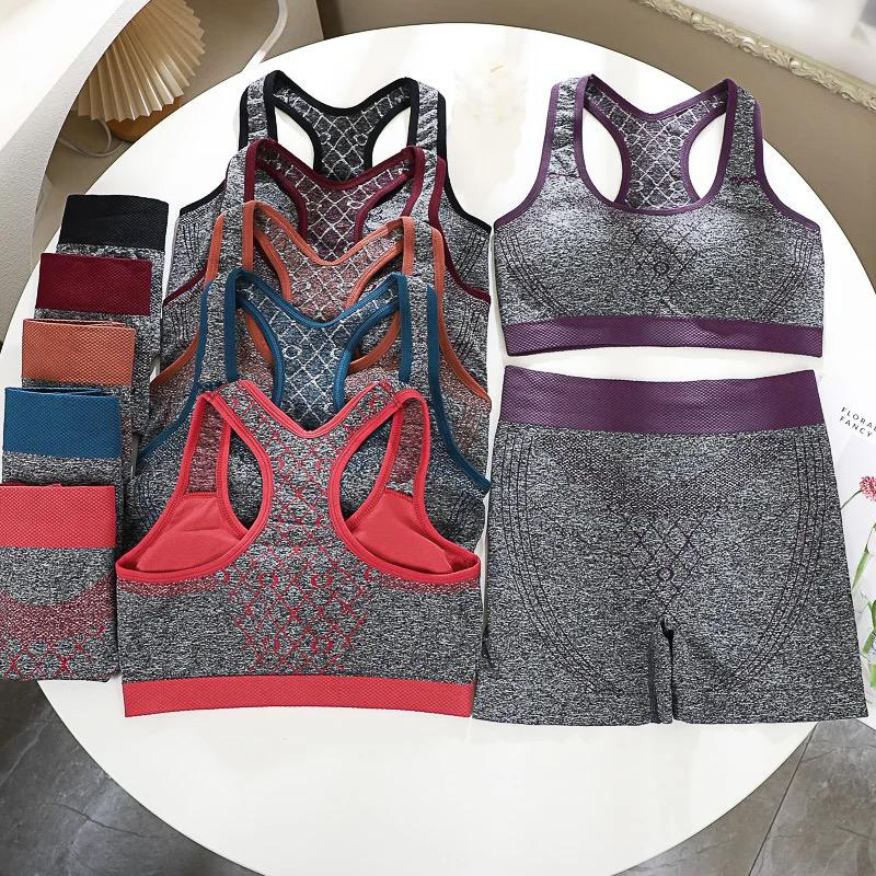Picture of New Sports set for jim beautiful back sexy sports wrap vest breatheble suppot  ladies sexy seamless underwater tube top jim training bra
