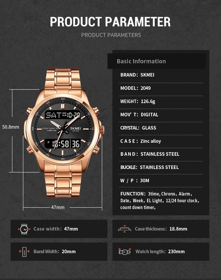 Picture of SKMEI 2049 Luxury Digital Wristwatch