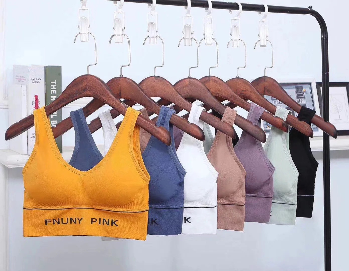 Picture of New Sports  beautiful sports wrap vest breatheble support  ladies  seamless underwater tube top jim training bra