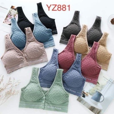 Picture of front open sports bra breastfeeding bra comfortable stylish bra front button bra