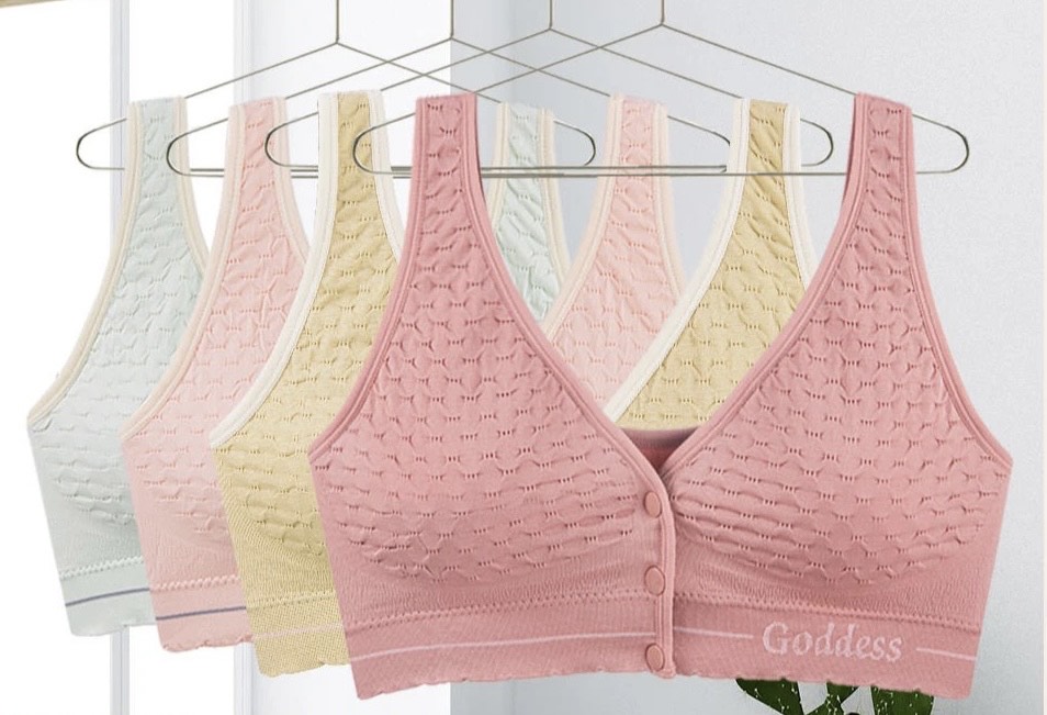 Picture of front open sports bra breastfeeding bra comfortable stylish bra front button bra