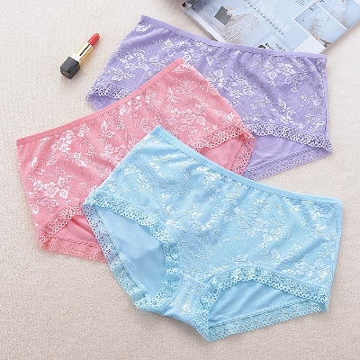 Picture of Cotton Panties Hip Raise Panty Embroidered Breathable Ropa Interior De Mujer Seamless Women's Panties