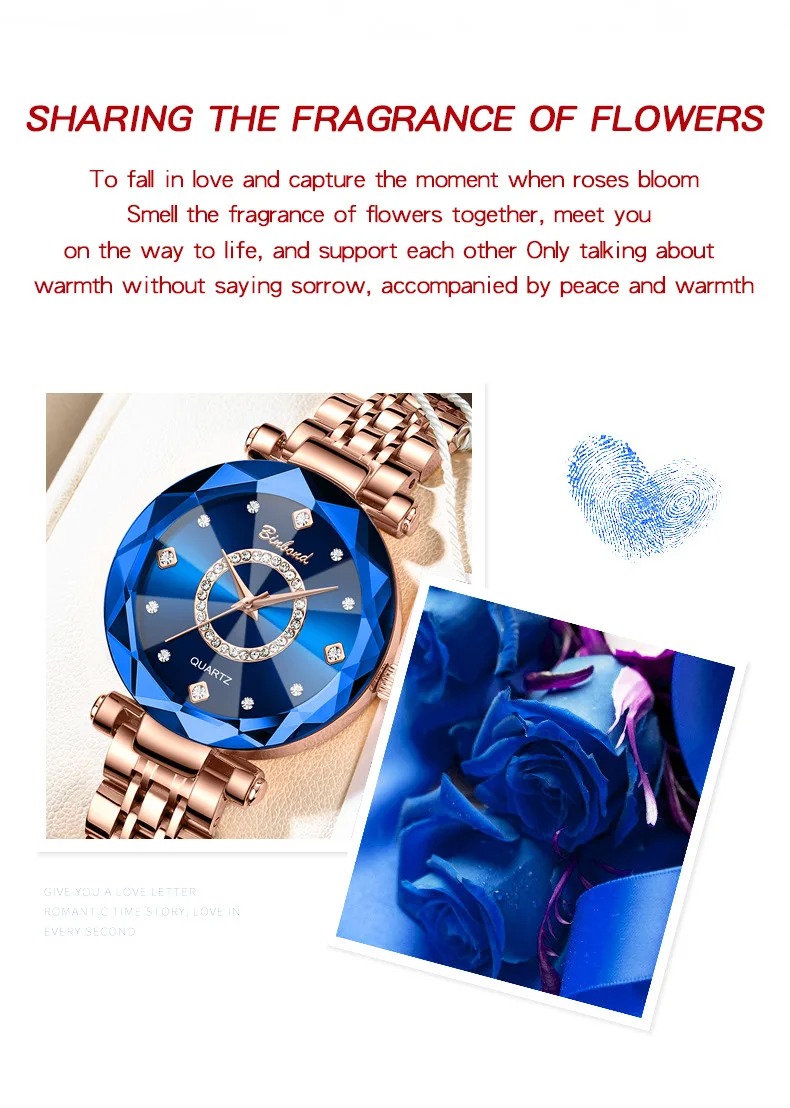 Picture of Woman Watch Light Luxury Brand Ocean Heart Starry Sky Sparkling Multi Edged Glass Precision Steel Ladies Fashion Quartz Watches