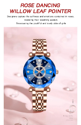 Picture of Woman Watch Light Luxury Brand Ocean Heart Starry Sky Sparkling Multi Edged Glass Precision Steel Ladies Fashion Quartz Watches