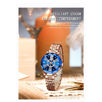 Picture of Woman Watch Light Luxury Brand Ocean Heart Starry Sky Sparkling Multi Edged Glass Precision Steel Ladies Fashion Quartz Watches