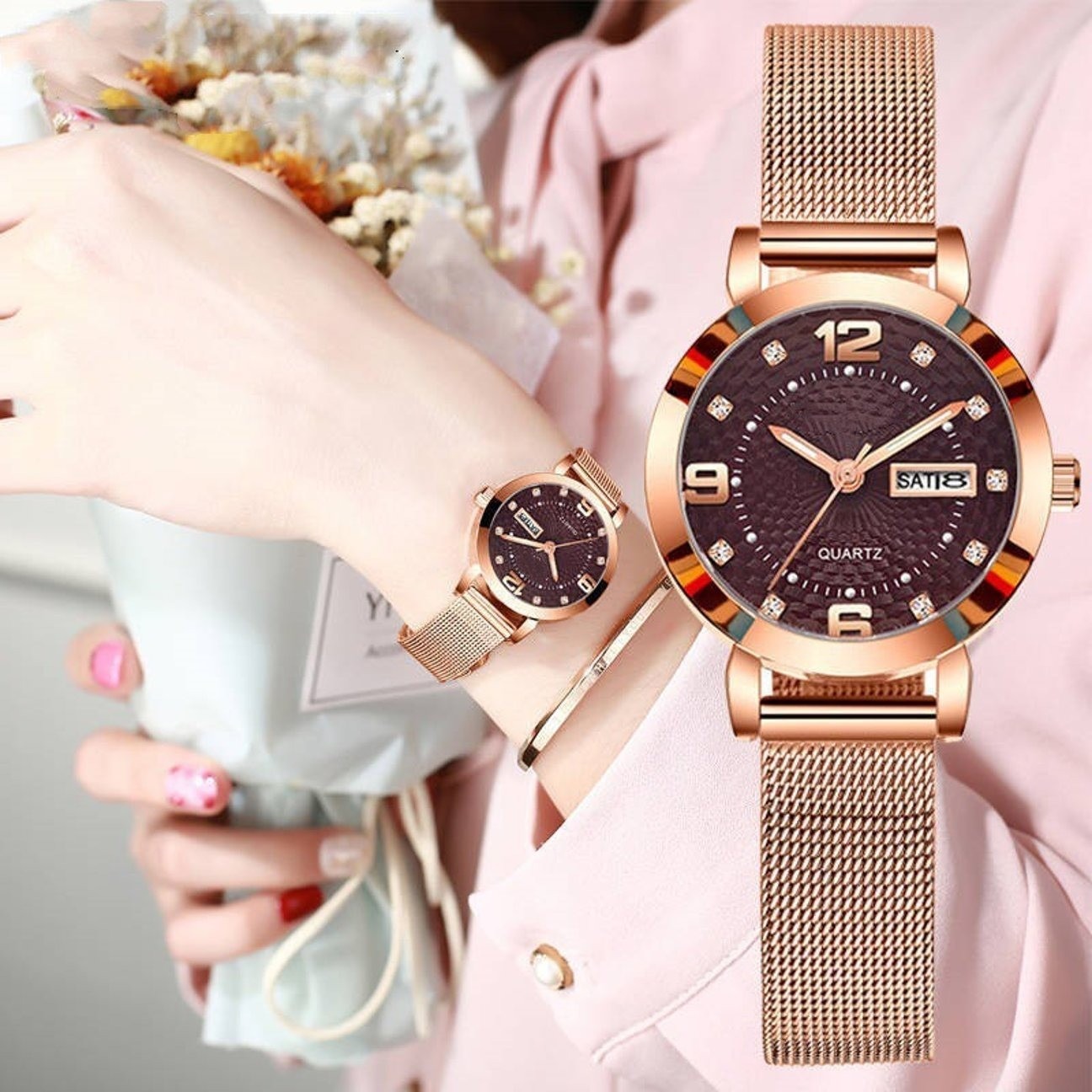 Picture of Ladies Watches Women Quartz Wristwatch Watchproof Reloj Mujer