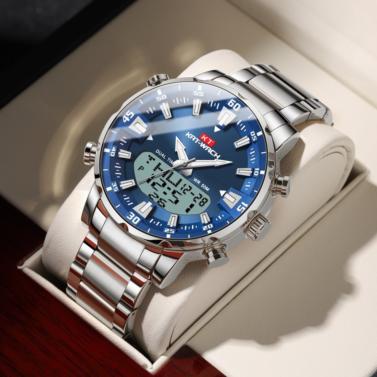 Picture of KAT-WATCH Electronic Digital Sports Watches Count Down Stopwatch Clock Waterproof Watch