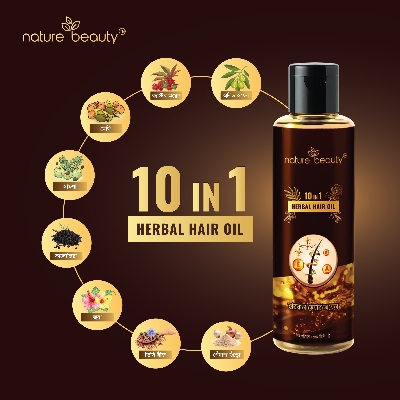 Picture of Nature Beauty 10 in 1 Herbal Hair Oil