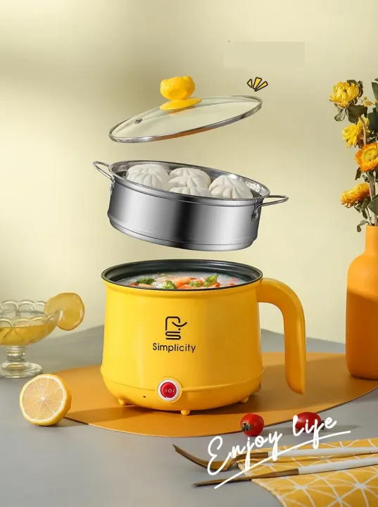 Picture of Simplicity 1.9L Multifunctional Electric Cooking Pot Mini Electric Hot Pot Electric Nonstick Frying Pan Dormitory Soup Pot