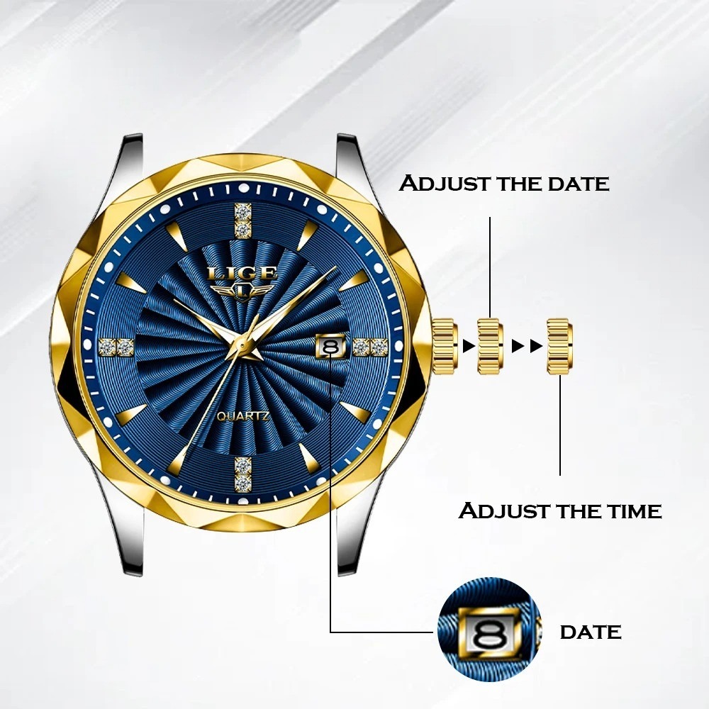 Picture of LIGE 89142 Blue Fashion Quartz Watches Men Casual business Luxury Mens Watch Sports Clock Waterproof Luminous Wrist Watch