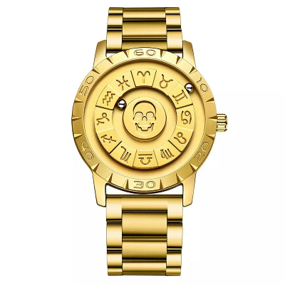 Picture of FOXBOX New Personalized Original Men Quartz Watch Skull Dial Magnetic Ball Design Waterproof Quartz Watch Men's Gift