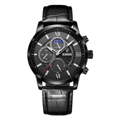 Picture of LIGE 8932 Top Brand Luxury Leather Casual Quartz Watch Man Sport Waterproof Clock Watch