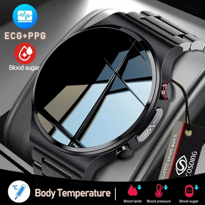 Picture of 2024 ECG+PPG Sapphire Glass Blood Glucose Smart Watch Men Full Touch Screen Health Watches Laser Treatment Three High Smartwatch