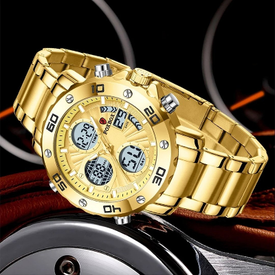 Picture of FOXBOX-2024 Digital Chronograph Men's Wrist Watch, Blue Sport Watches, Steel Strap, Waterproof Watch, Luxury Brand, Fashion