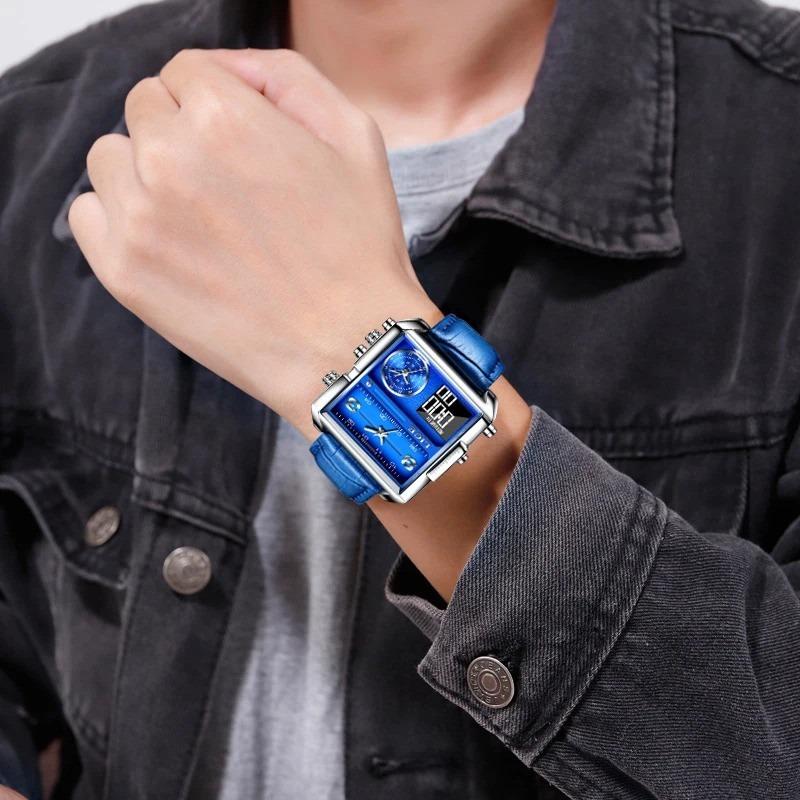 Picture of LIGE 8925A Top Brand Luxury Mens Watches Square Digital Sports Quartz Wrist Watch for Men Waterproof Stopwatch Relogio Masculino