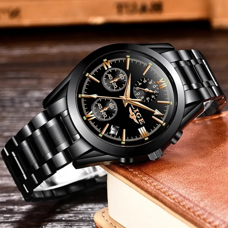Picture of LIGE 9839 Quartz Fashion Waterproof Business Watch