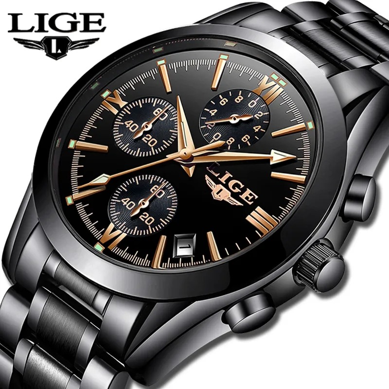 Picture of LIGE 9839 Quartz Fashion Waterproof Business Watch