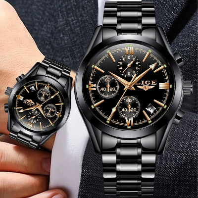 Picture of LIGE 9839 Quartz Fashion Waterproof Business Watch