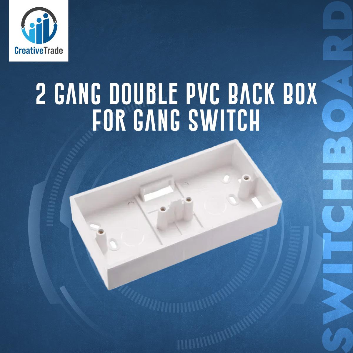 Picture of Double Gang PVC Back Box For Gang Switch, Gang Socket