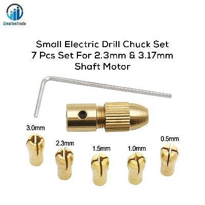Picture of Small Electric Drill Chuck Set 7 Pcs Set For 2.3mm & 3.17mm Shaft Motor