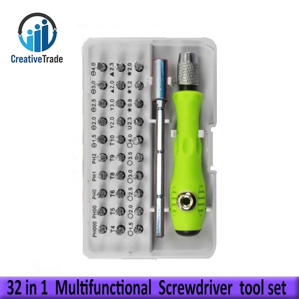 Picture of 32 in 1 Multifunctional Screwdriver Tool Set For Mobile Phone, Computer, Electronic Product repair, Camera Maintenance and Disassembly