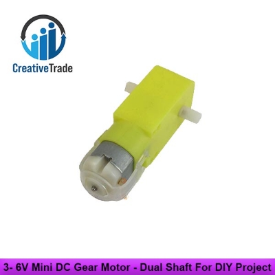 Picture of 3- 6V Mini DC Gear Motor - Dual Shaft For DIY Project