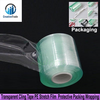 Picture of Transparent Cling Tape PE Stretch Film Wire Winding Film Protective Packing Self-adhesive Wrapping Film - Reliable and Durable