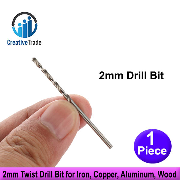 Picture of 2mm (Approx) Twist Drill Bit for Iron, Copper, Aluminum, Wood