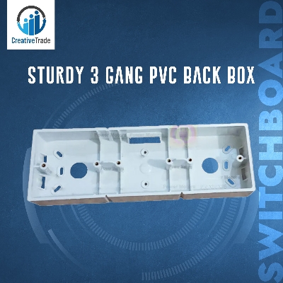 Picture of Sturdy 3 Gang PVC Back Box for Gang Switches and Sockets - Perfect Fit for Electrical Gang Switch and Gang Socket Installations