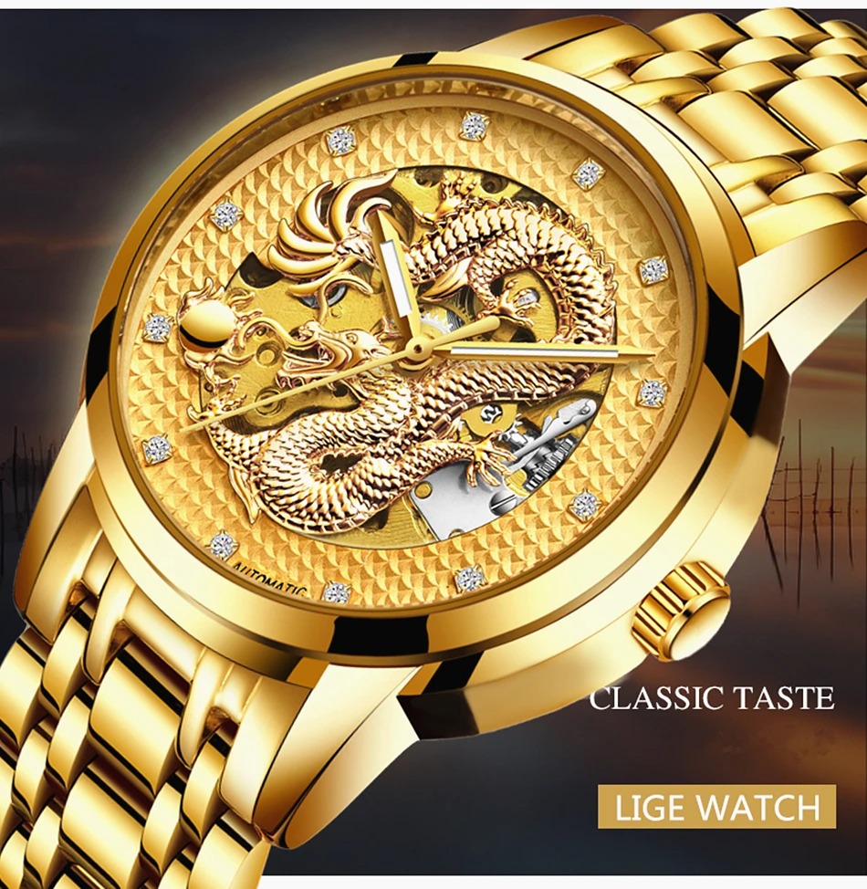 Picture of Wishdoit Luxury Mens Automatic Mechanical Waterproof Stainless Steel Watch