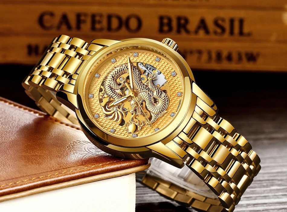 Picture of Wishdoit Luxury Mens Automatic Mechanical Waterproof Stainless Steel Watch