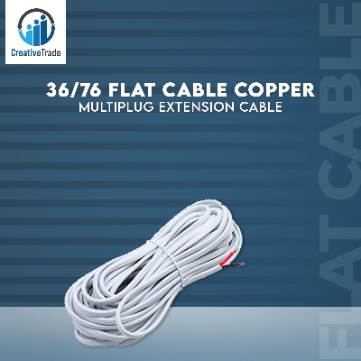 Picture of High-Quality 36/76 Flat Cable Copper 2 Core Wire - 15 Feet Length - The Ultimate Choice for a Wide Range of Electrical Applications