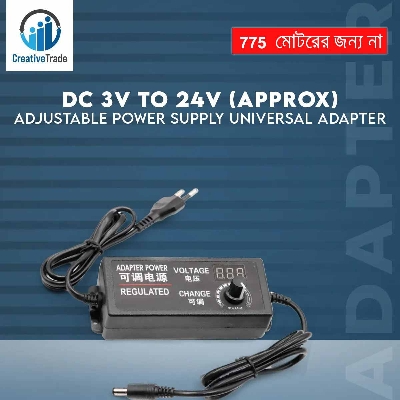 Picture of DC 3V To 24V (Approx) Adjustable Power Supply Universal Adapter With Voltage Display - Easy to Use And Maintain - Refine and Excellent