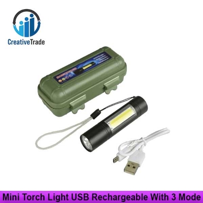 Picture of Mini Torch Light USB Rechargeable With 3 Mode - Torch Light