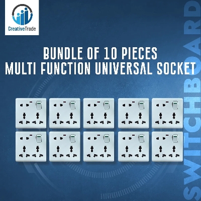 Picture of Bundle of 10 pieces 8 pin multi Socket universal gang socket Easy to Use and Maintain