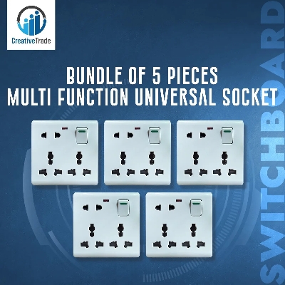 Picture of 8-Pin Multi Socket - 5 Piece Universal Socket Set | Convenient and Versatile Socket Solution for Various Devices