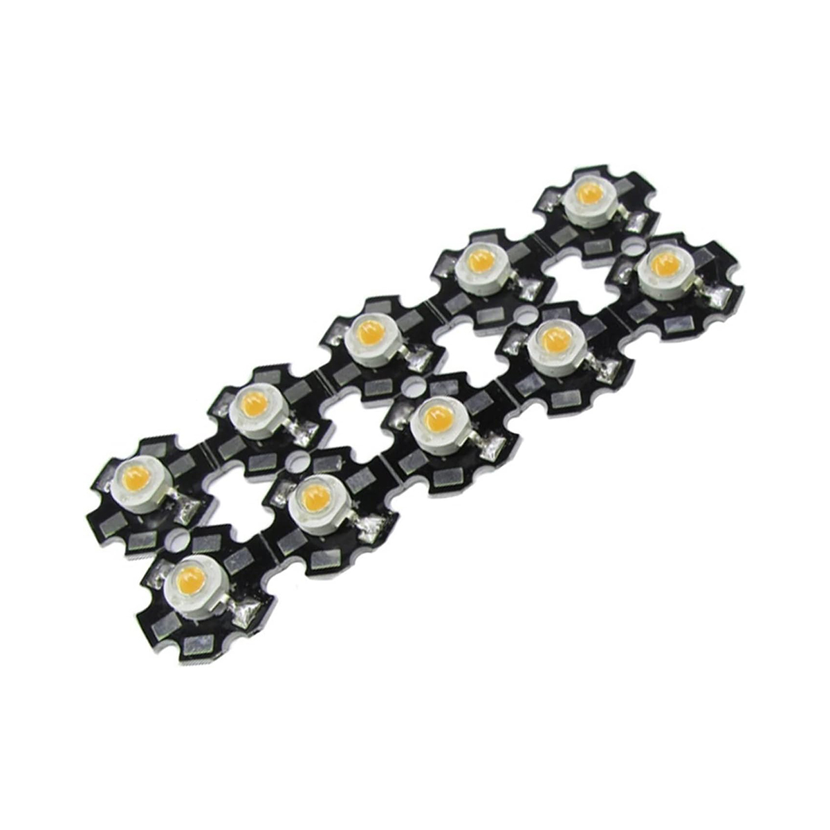 Picture of 10 Piece White LED SMD Chip 3V With Metal Plate Heat Sink Aluminum Base PCB  DIY Input Voltage: 3V – 5V Forward Current: 500mA – 700mA