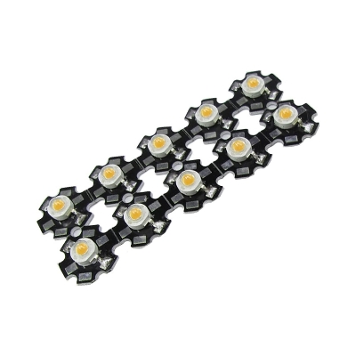 Picture of 10 Piece White LED SMD Chip 3V With Metal Plate Heat Sink Aluminum Base PCB  DIY Input Voltage: 3V – 5V Forward Current: 500mA – 700mA