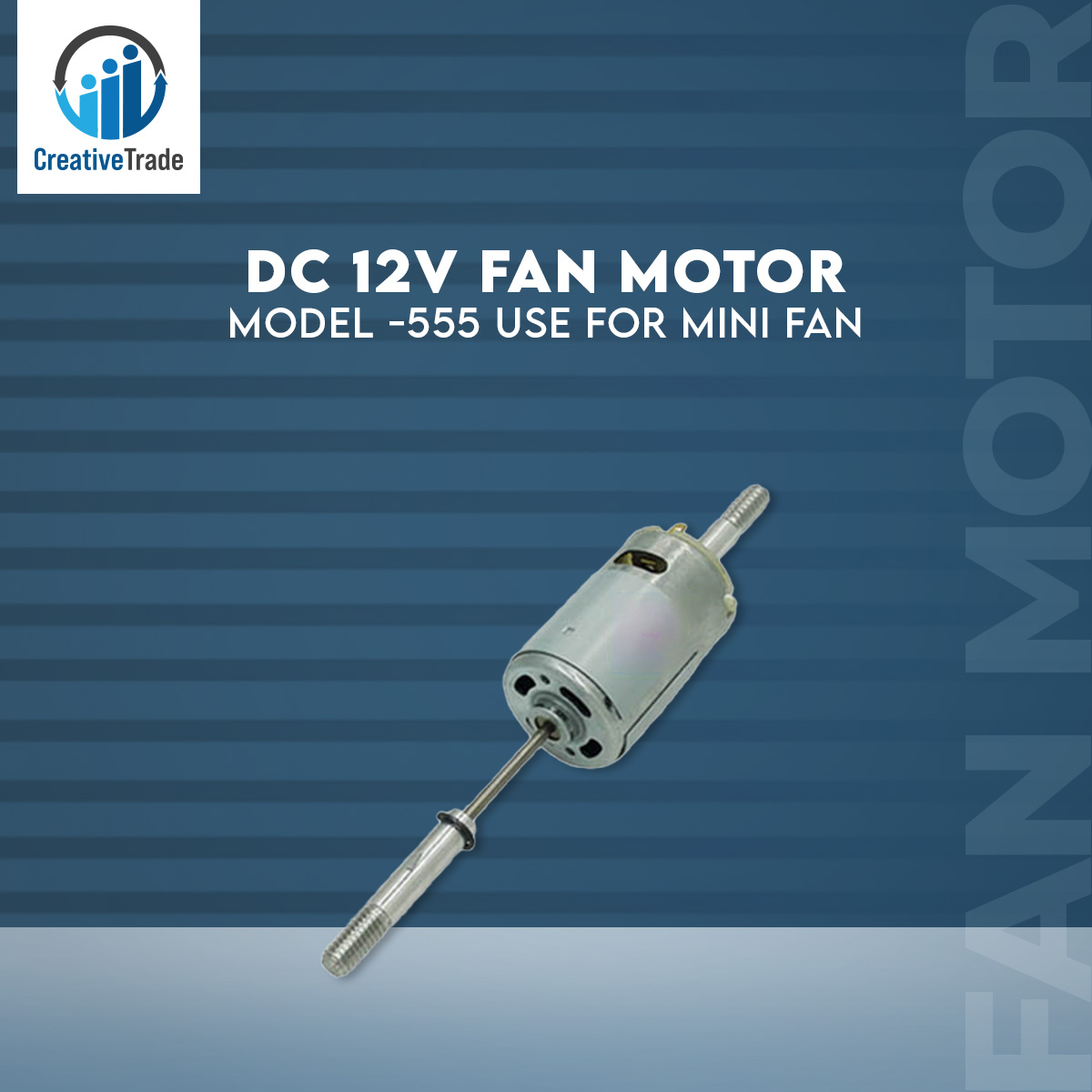 Picture of DC 12V Fan Motor Model -555 Use For Mini Fan