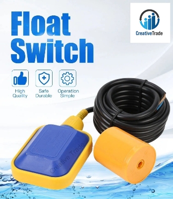 Picture of Water Tank Water Level Sensor Controller For Water Pump/Motor With Weight & Cable Fully Automatic Float Level Water Controler Switch
