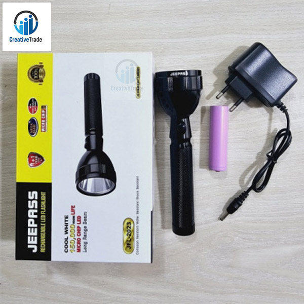 Picture of Jeepass Rechargeable LED Torch Flash Light - Flash Light - JFL 2023