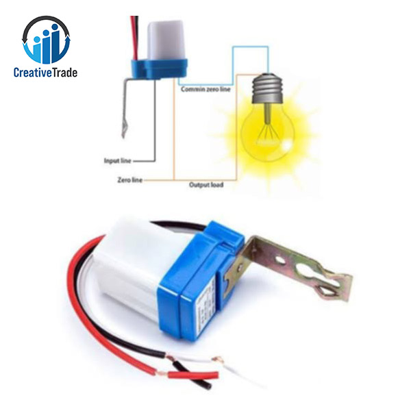 Picture of Automatic On Off Street Light Switch Photo Control Sensor for AC 220V Rainproof Day Night Auto On Off light Sensor switch Photocell LDR switch Sokal Sondha Automatic light