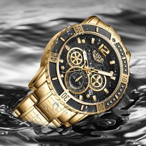 Picture of LIGE 8990 Mens Watches Top Luxury Brand Waterproof Sport Wrist Watch Chronograph Quartz Military Genuine Full Steel Relogio Masculino
