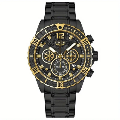 Picture of LIGE 8990E Mens Watches Top Luxury Brand Waterproof Sport Wrist Watch Chronograph Quartz Military Genuine Full Steel Relogio Masculino
