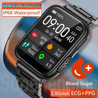 Picture of 2023 New ECG+PPG Blood Sugar Smart Watch Men Health Monitor Heart Rate Blood Pressure Watch IP68 Waterproof Sports Smart Watch