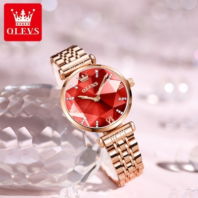 Picture of OLEVS 6642 Stainless Steel Strap Waterproof Watches for Women Trendy Luxury Quartz Fashion Women Wristwatch