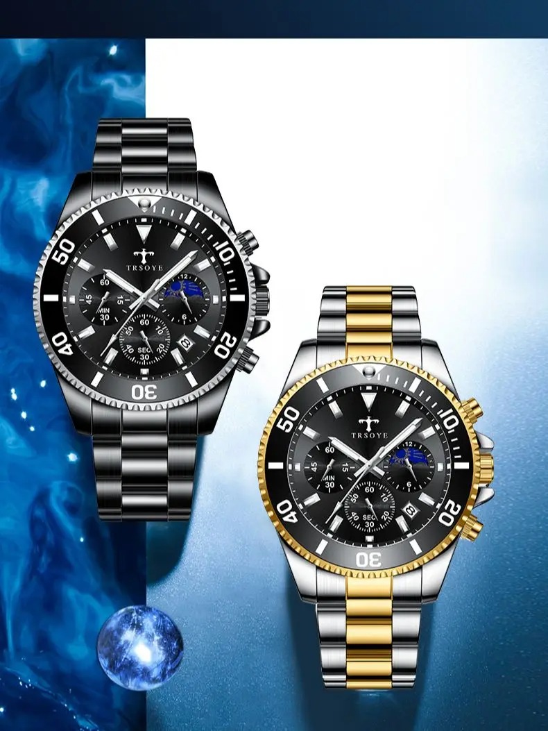 Picture of TRSOYE High Quality Watches for Men Luxury Fashion Design Multifunction Waterproof Quartz Male Wrist Watch