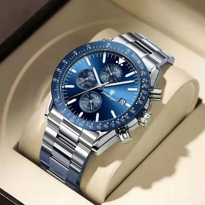 Picture of POEDAGAR 988 Luxury Men Watch High Quality Fashion Chronograph Waterproof Luminous Date Stainless Steel Quartz Watch